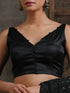Blouse - Black V Neck Triangles